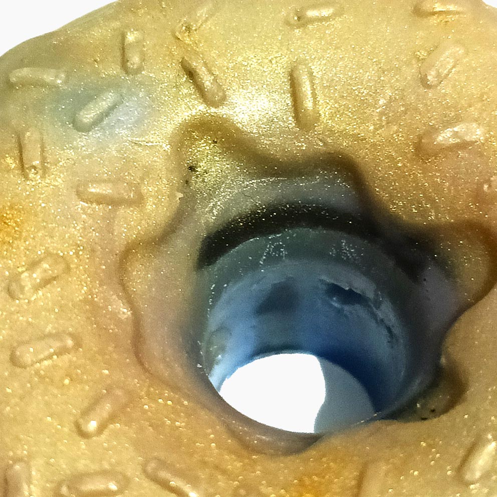 Gold galaxy donut